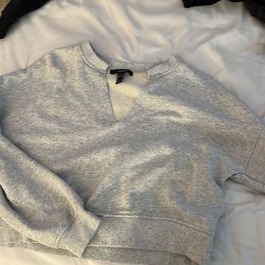 Cropped Gray Crew Neck